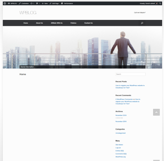 WordPress business theme