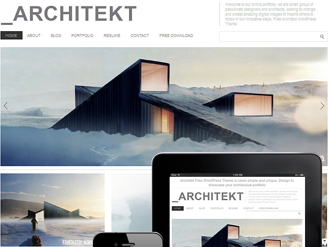 architect WordPress theme
