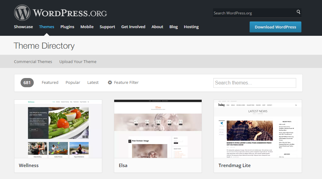 find your desired WordPress theme