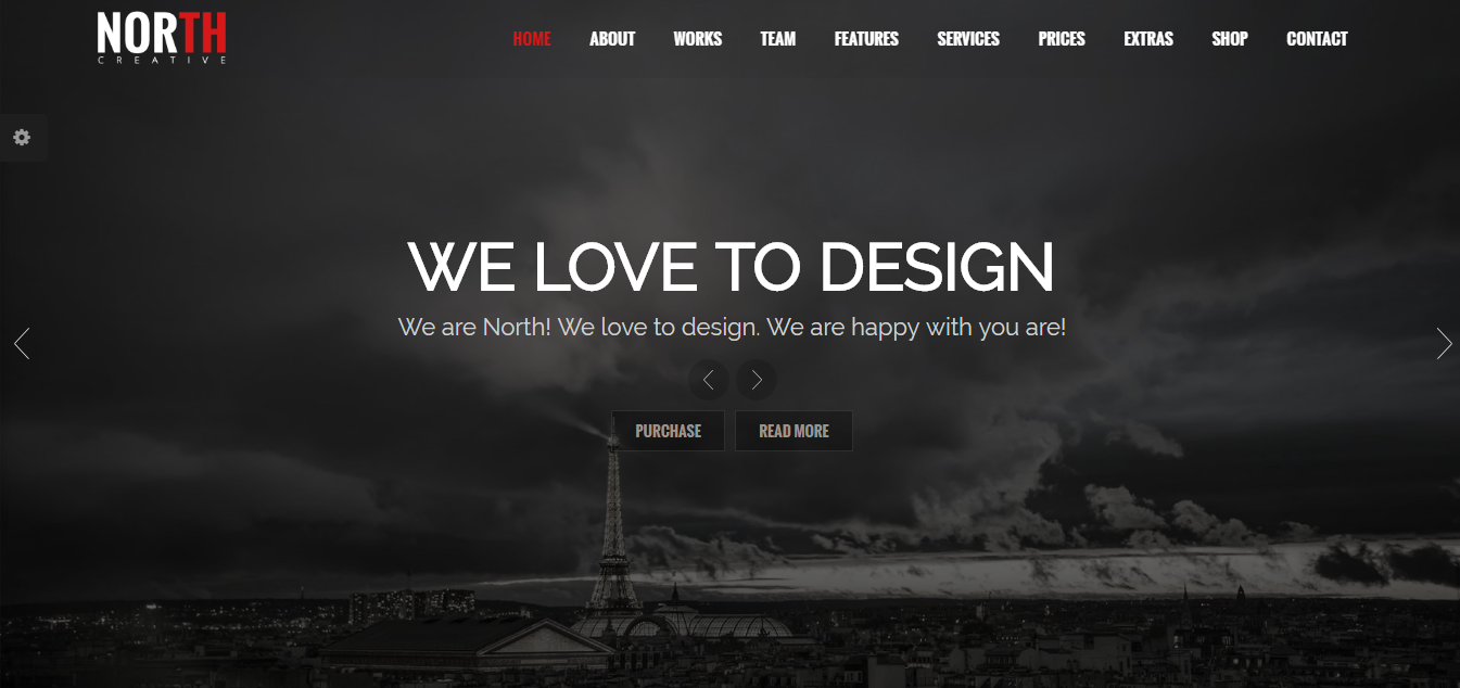 north one page parallax wordpress theme