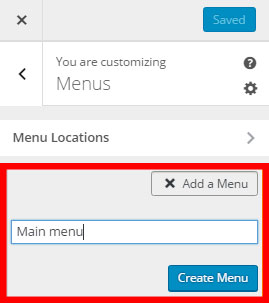 create menu