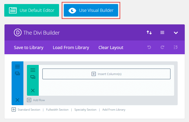 use visual builder