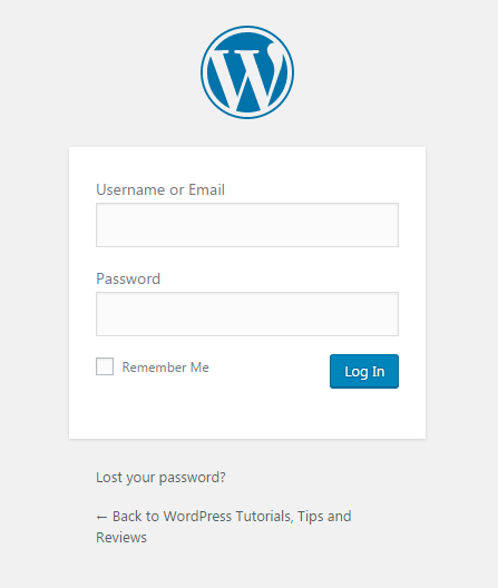 log in to your wordpress dashboard