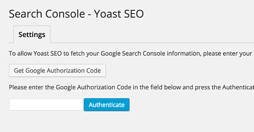 Add Search Console