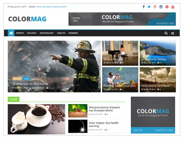 ColorMag theme