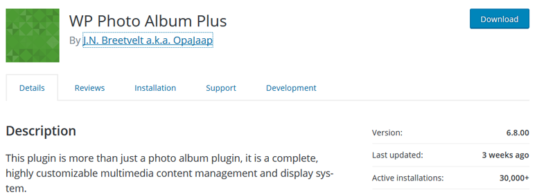 wp photo album plus WordPress Gallery Plugin