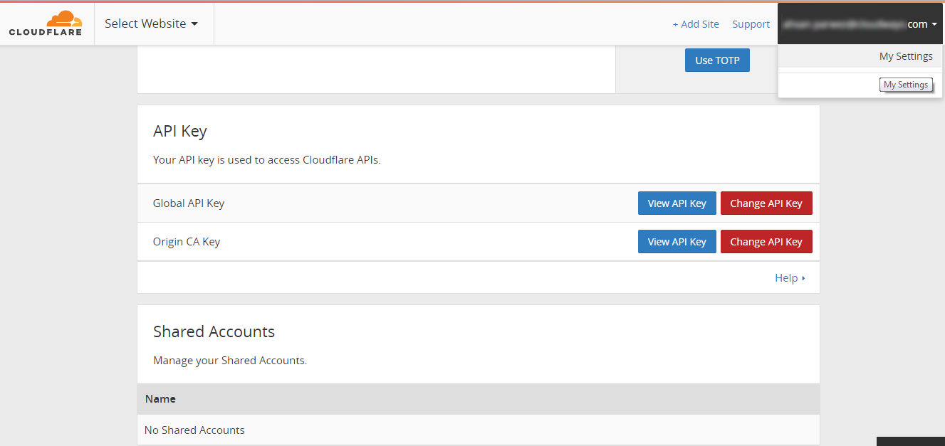 Cloudflare API Key Dashboard