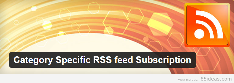 Category Specific RSS feed Subscription WordPress Plugin