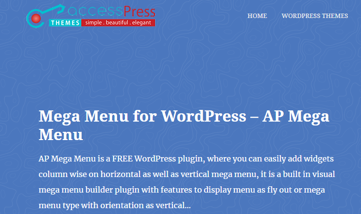 AP Mega Menu WordPress Plugin