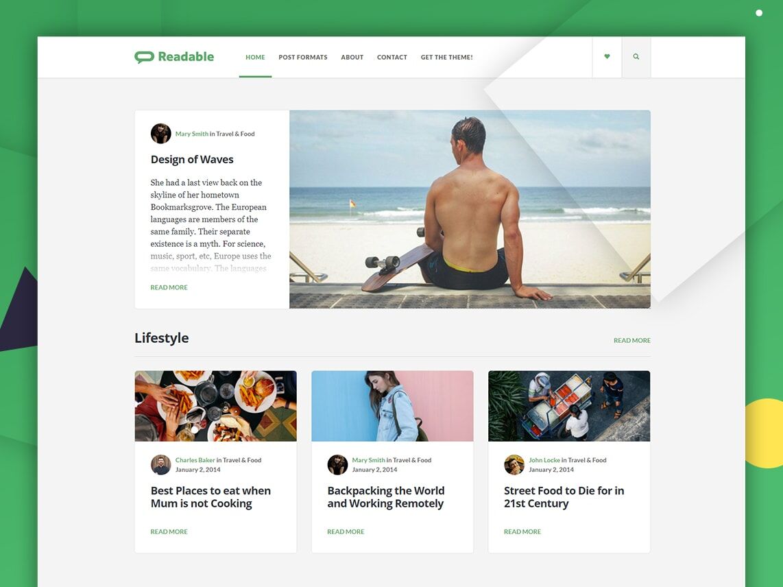 Wordpress free blog themes