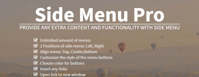 Side Menu Pro Plugin For WordPress