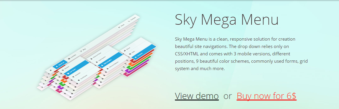 Sky Mega Menu Plugin