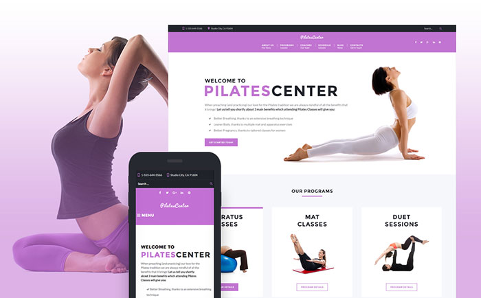 Pilates Center Free WordPress sports theme