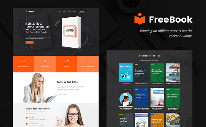 FreeBook free One-Page WordPress Theme