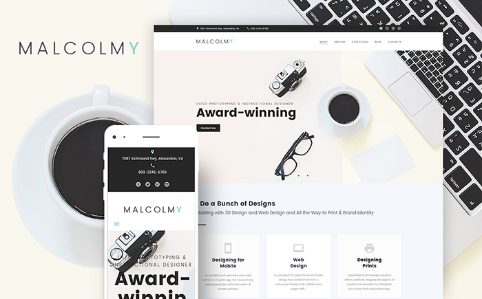 MalcolmY Free WordPress Theme