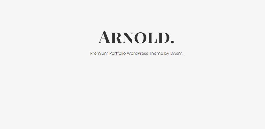 Arnold WordPress minimalist themes