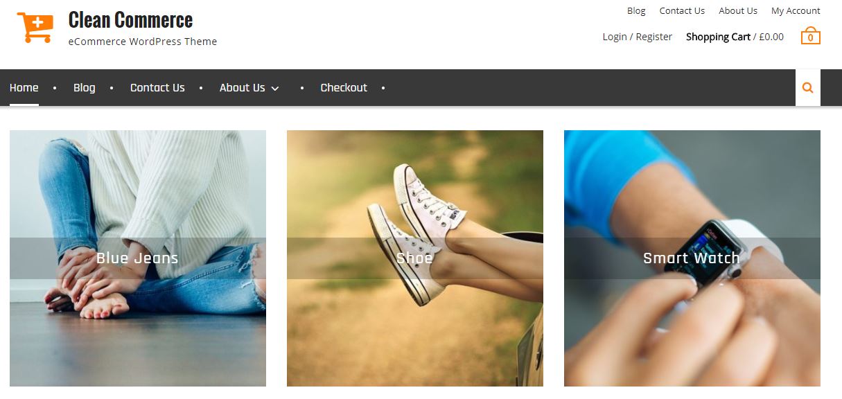 Clean Commerce WordPress Woocommerce Theme