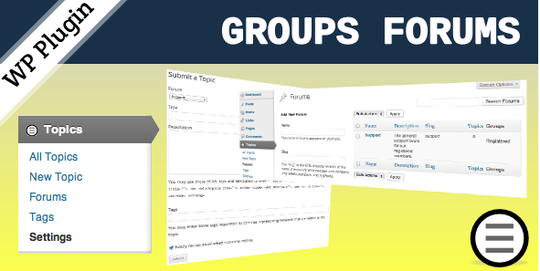 Group Forums discussion Plugin for wordpress