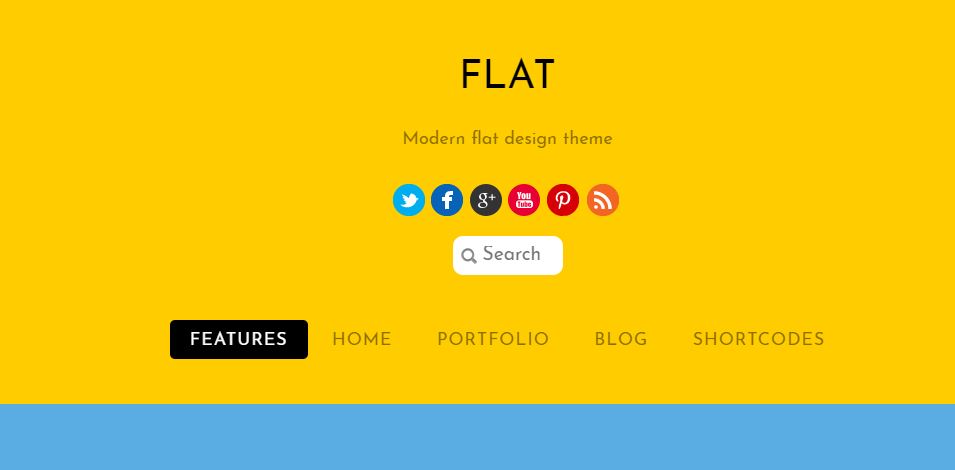 Flat WordPress theme