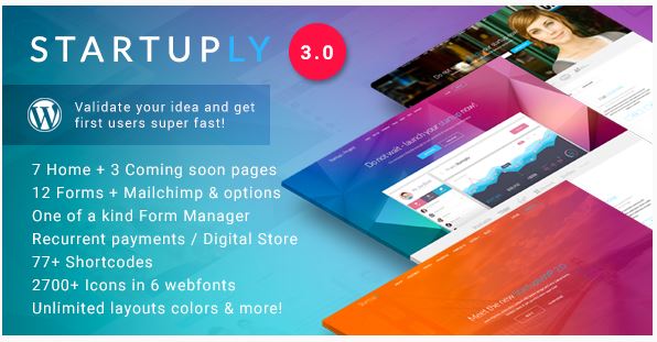 Startuply the startup WordPress theme for small business