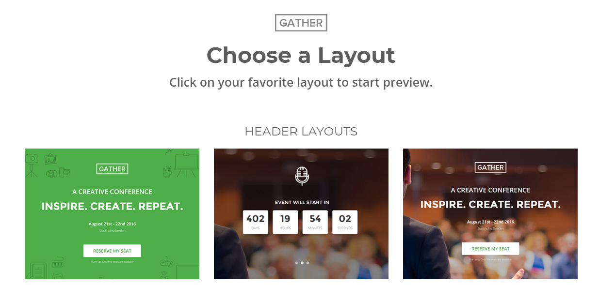 Gather Event & Conference WordPress theme