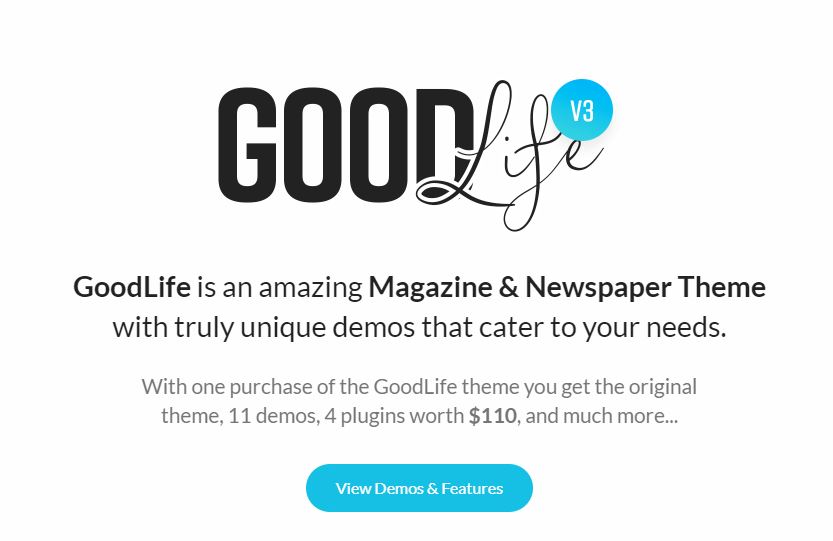 GoodLife Magazine & newspaper WordPress theme