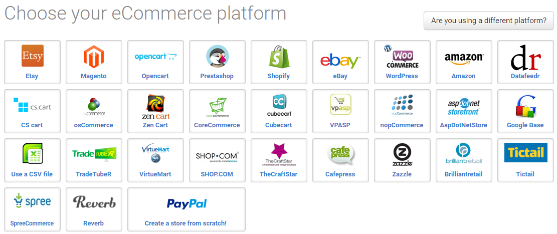 Choose Ecommerce platform