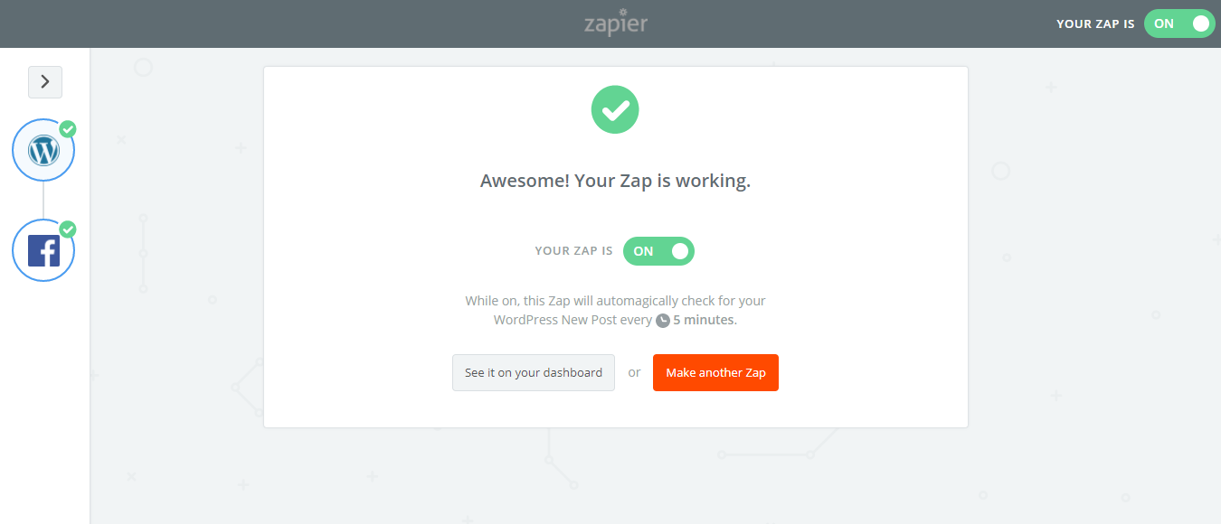 Zapier is now working 