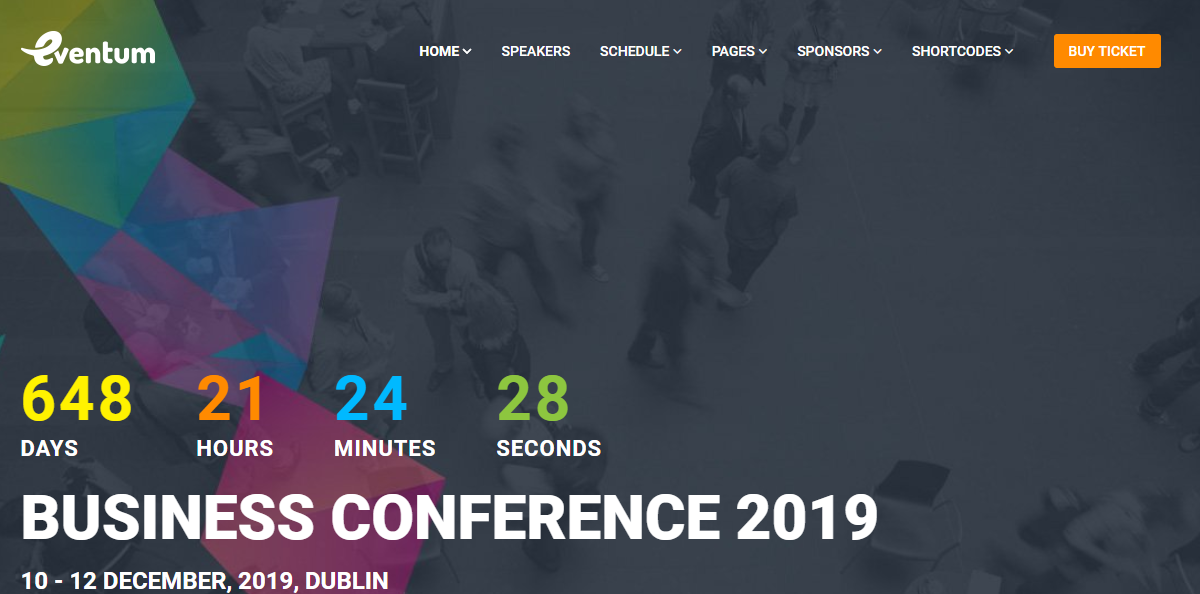 Eventum Conference event theme for wordpress