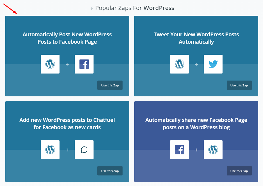 popular zaps for wordpress