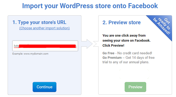 Import WordPress store on Facebook 