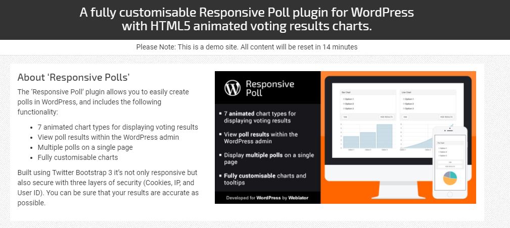 Responsive Poll WordPress survey plugin