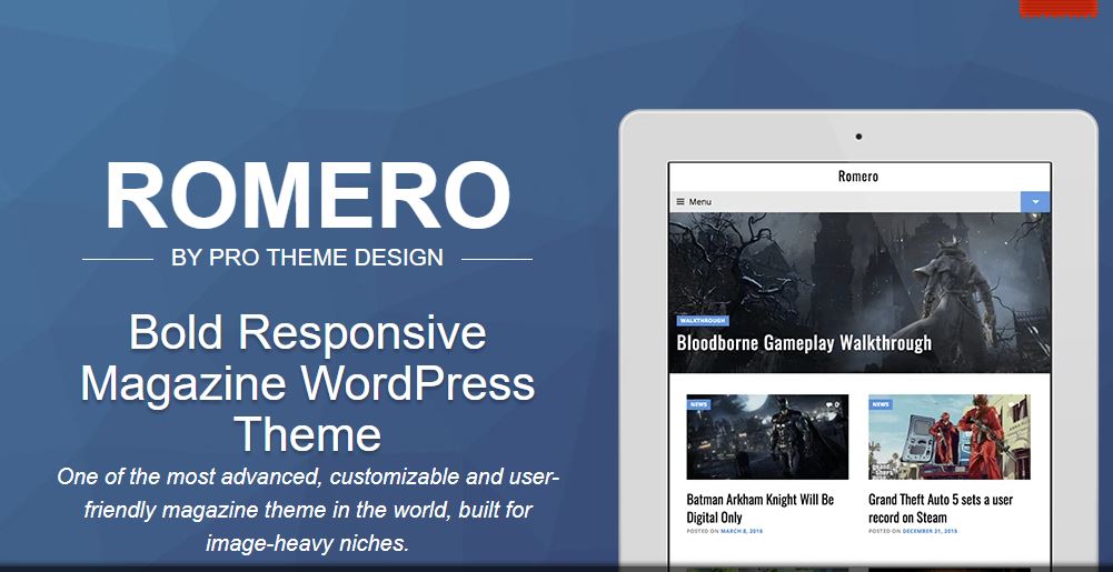 Romero adsense wordpress theme