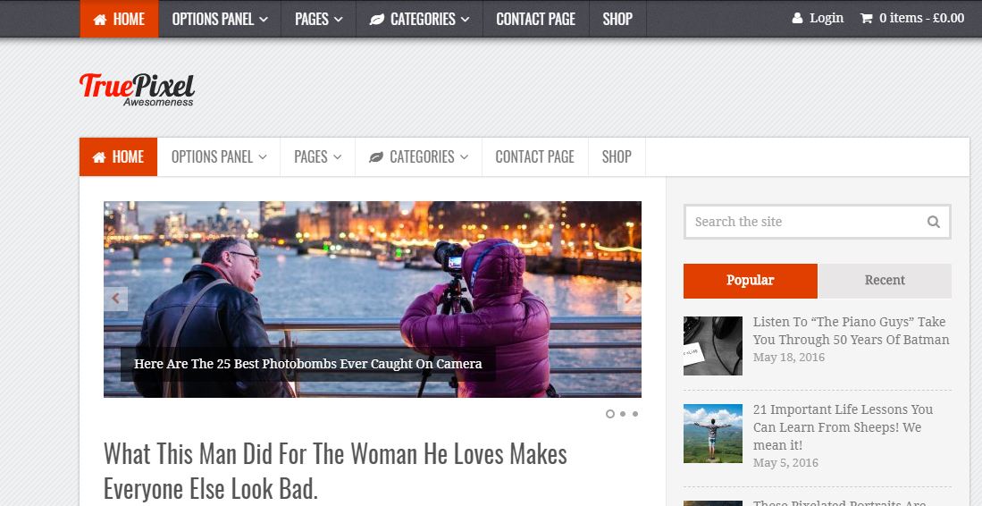 TruePixel the WordPress Blogging Theme