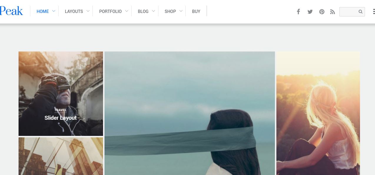 Peak WordPress themes for art portfolio