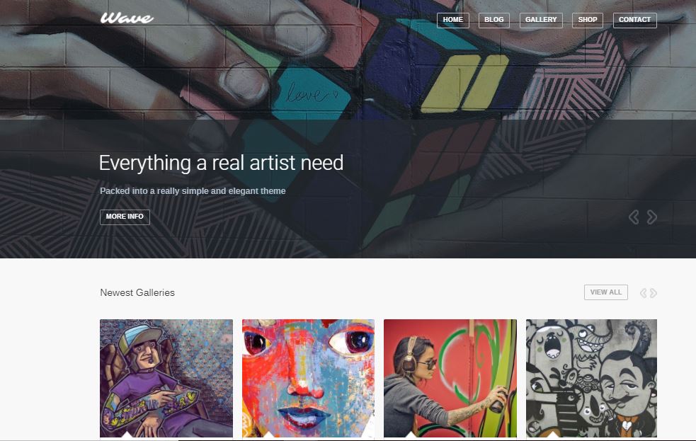 Wave WordPress Artist Themes