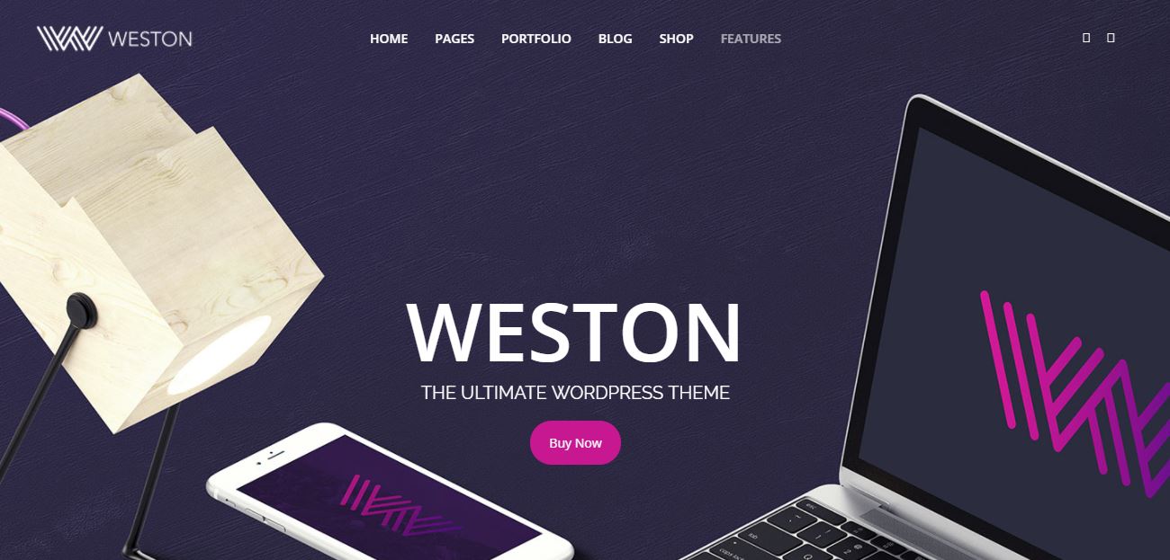 Weston wordpress theme for artists