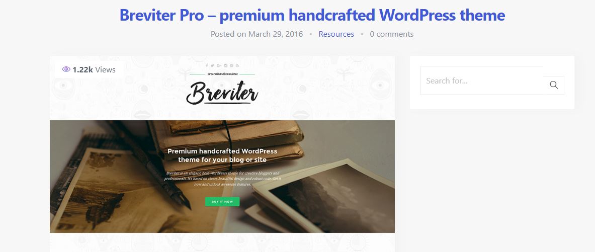 Breviter Pro Fashion Blogging Theme