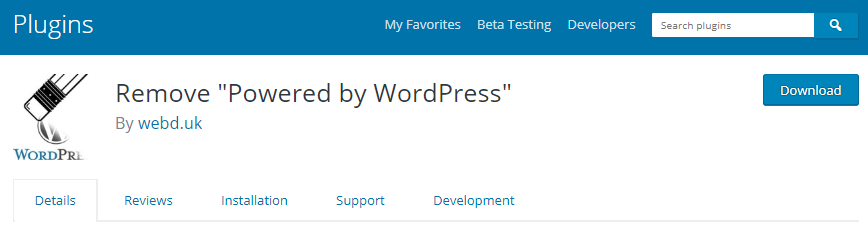 How to Remove "Powered by WordPress" through WordPress Plugin