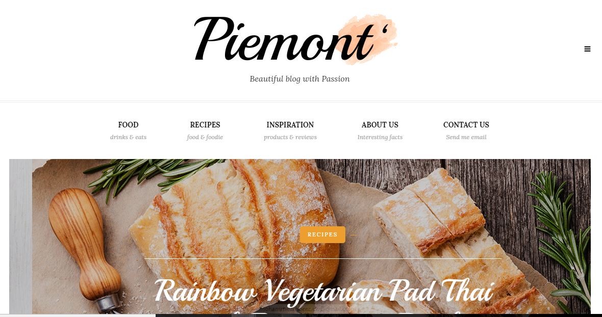 Piemont fashion blogger theme