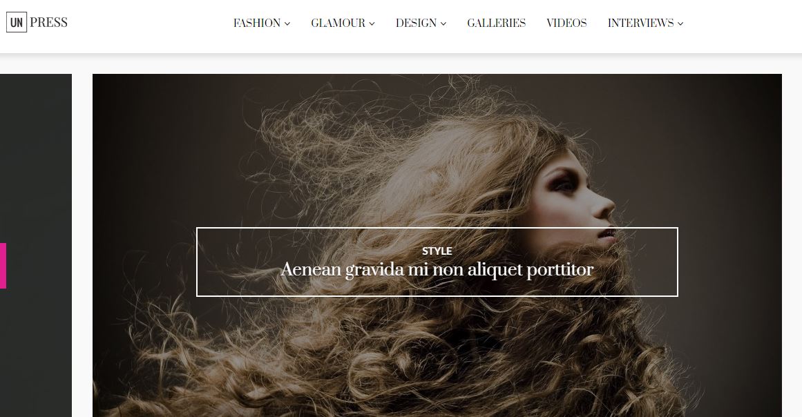 unPress Fashion WordPress Theme