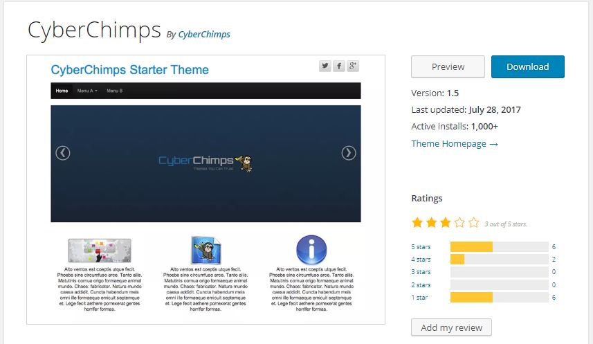 CyberChimps wordpress starter theme