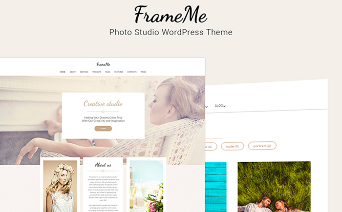 FrameMe elementor wordpress theme