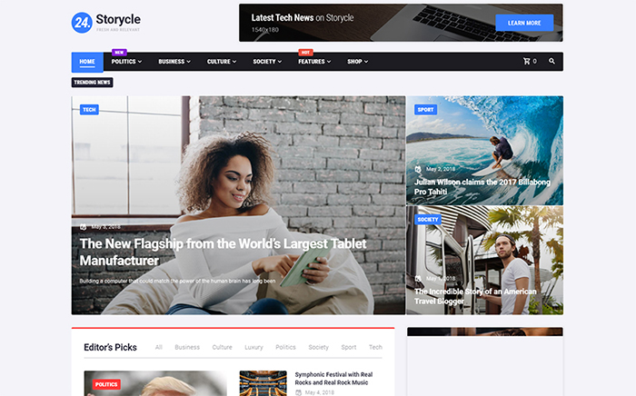 Storycle Elementor WordPress Theme