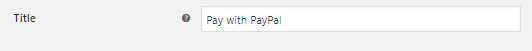 PayPal Title section