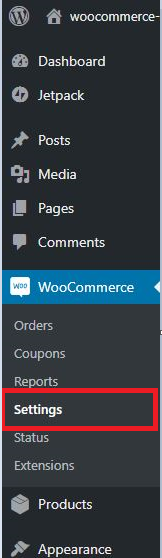 Secção de WooPressDashboardsetting