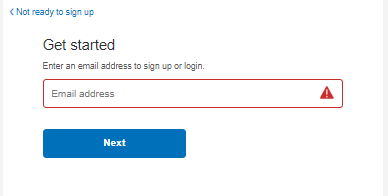 PayPal login email id -kenttä