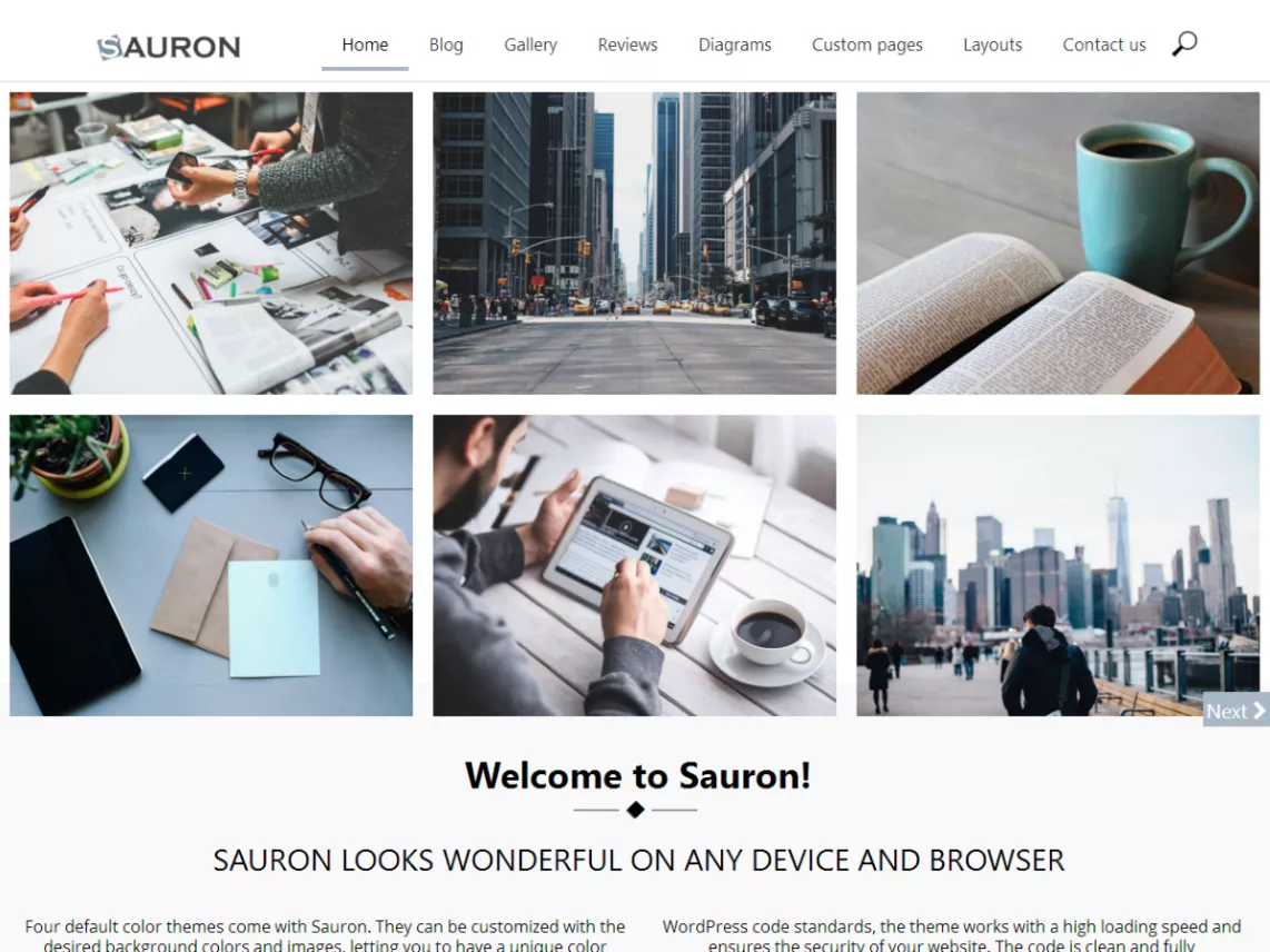 sauron wordpress portfolio theme