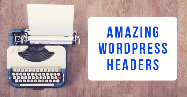 create wordpress header for blog