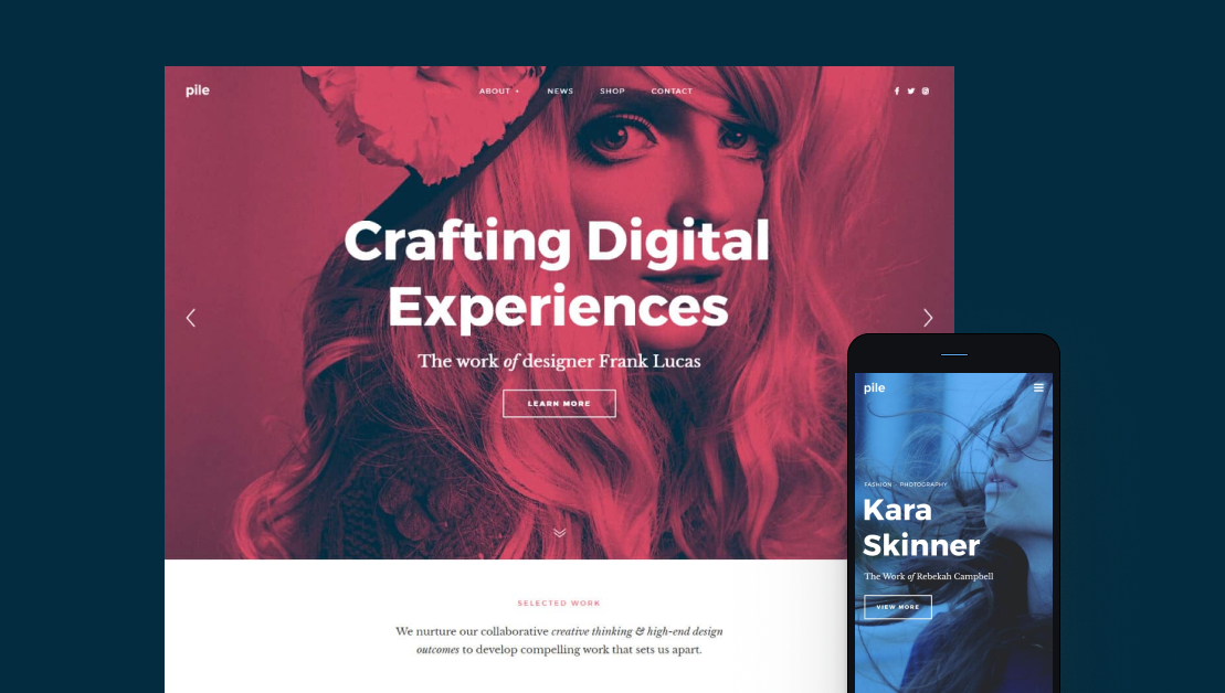 Pile artistic wordpress theme